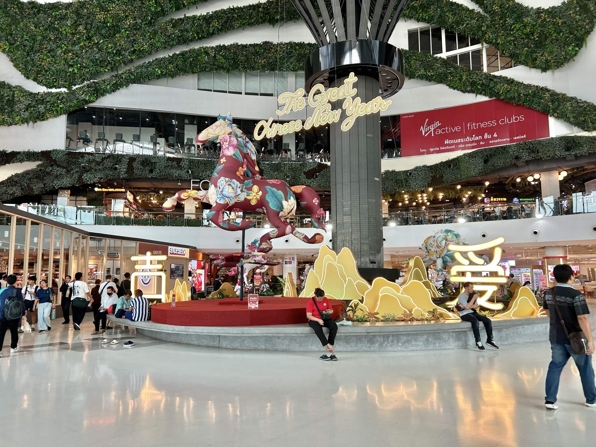 CNY decoration Bangkok mall year of the horse 2026